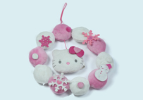粉色kitty花(huā)環
