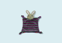 紫色兔子嬰兒口水巾