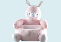 粉色羊駝兒童沙發墊