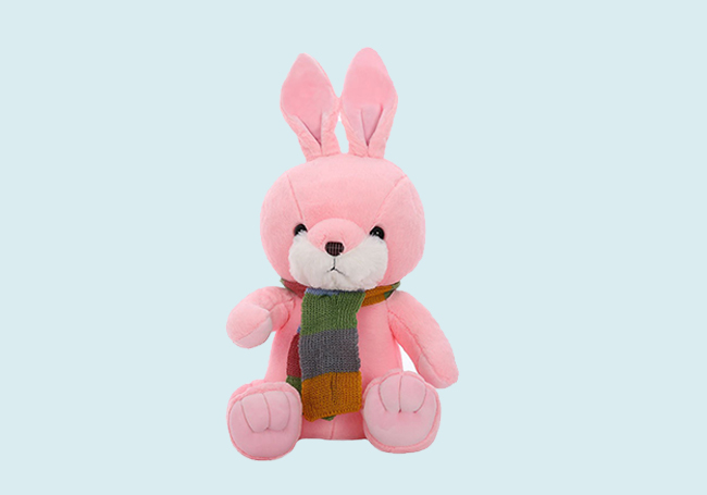 粉紅圍巾小兔