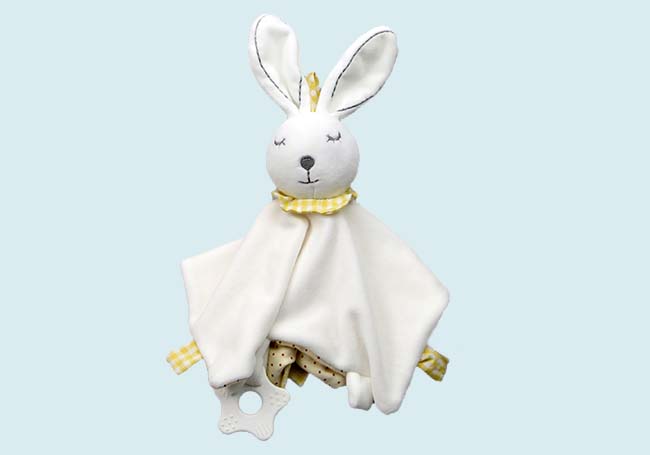 白色兔兔安撫巾