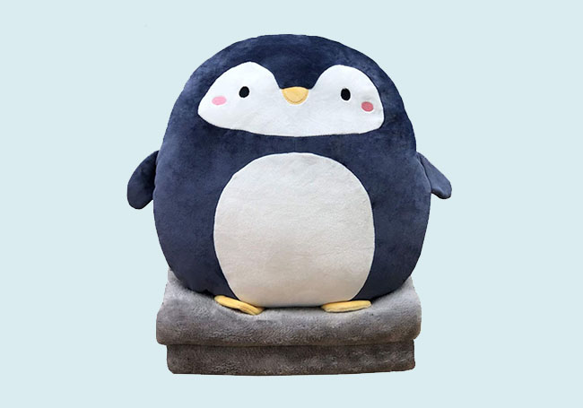 藍色小企鵝毛毯